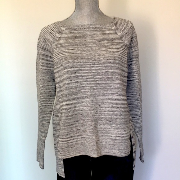 Lou & Grey Spacedye Hi-Lo Hem Pullover Sweater, size Medium 🖤 - Picture 3 of 13